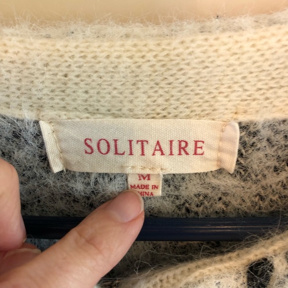 Solitaire long black and white cardigan size medium - Picture 2 of 8